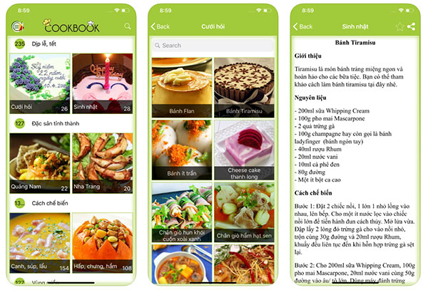 phần mềm dạy nấu ăn cho iphone