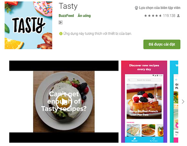 app dạy nấu ăn healthy